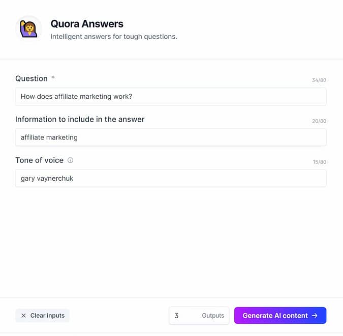 answer Quora questions